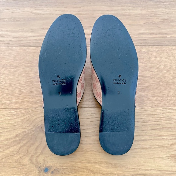 GUCCI Men's LA Angels Edition Flamel Patch GG Canvas Flat Mules - Picture 8 of 15